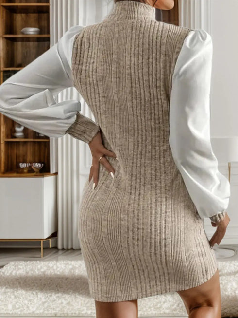 'Maelis' Ribbed Sweater Dress - Celes Fashion